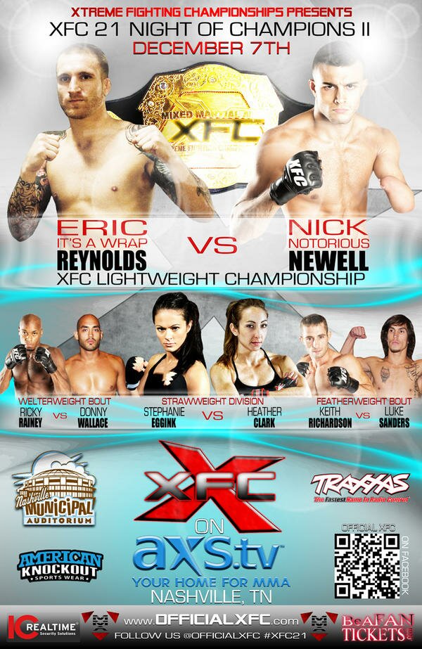 XFC 21 Fight Card Poster